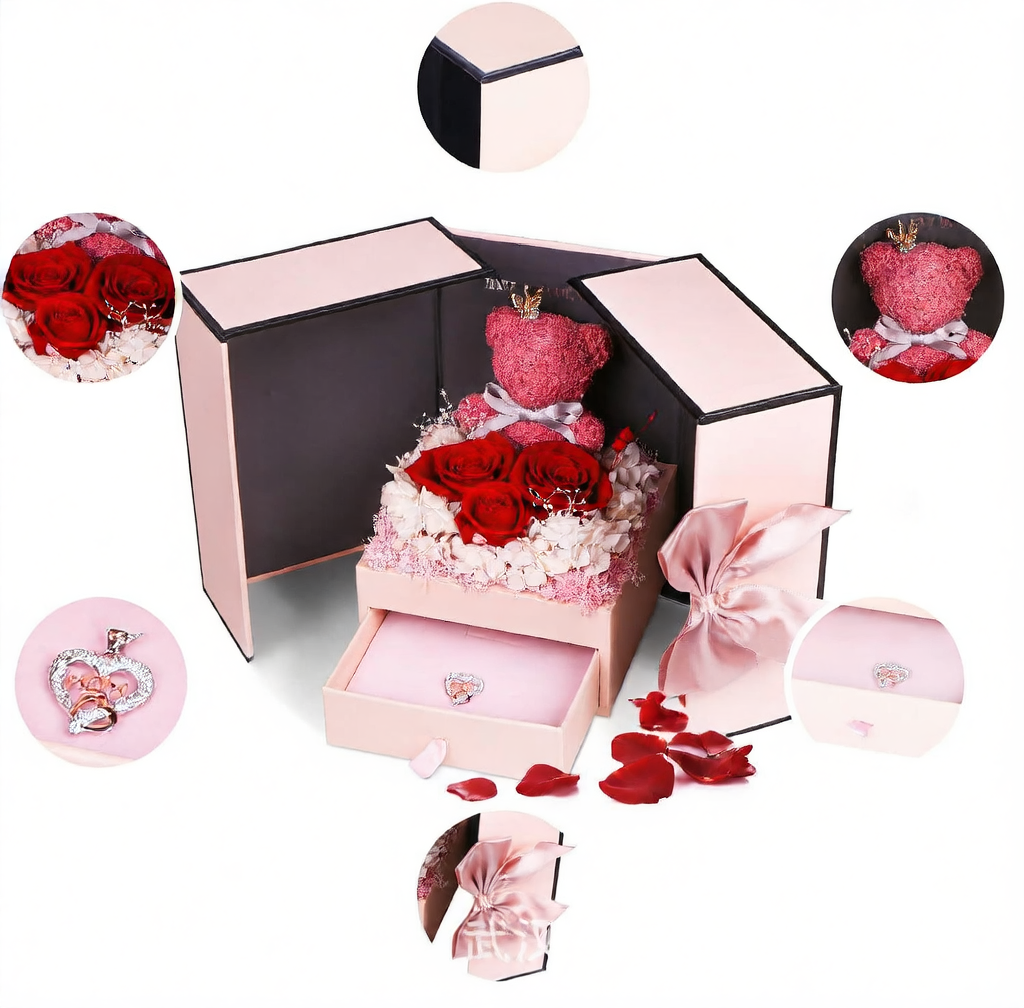 Teddy Bear Eternal Rose