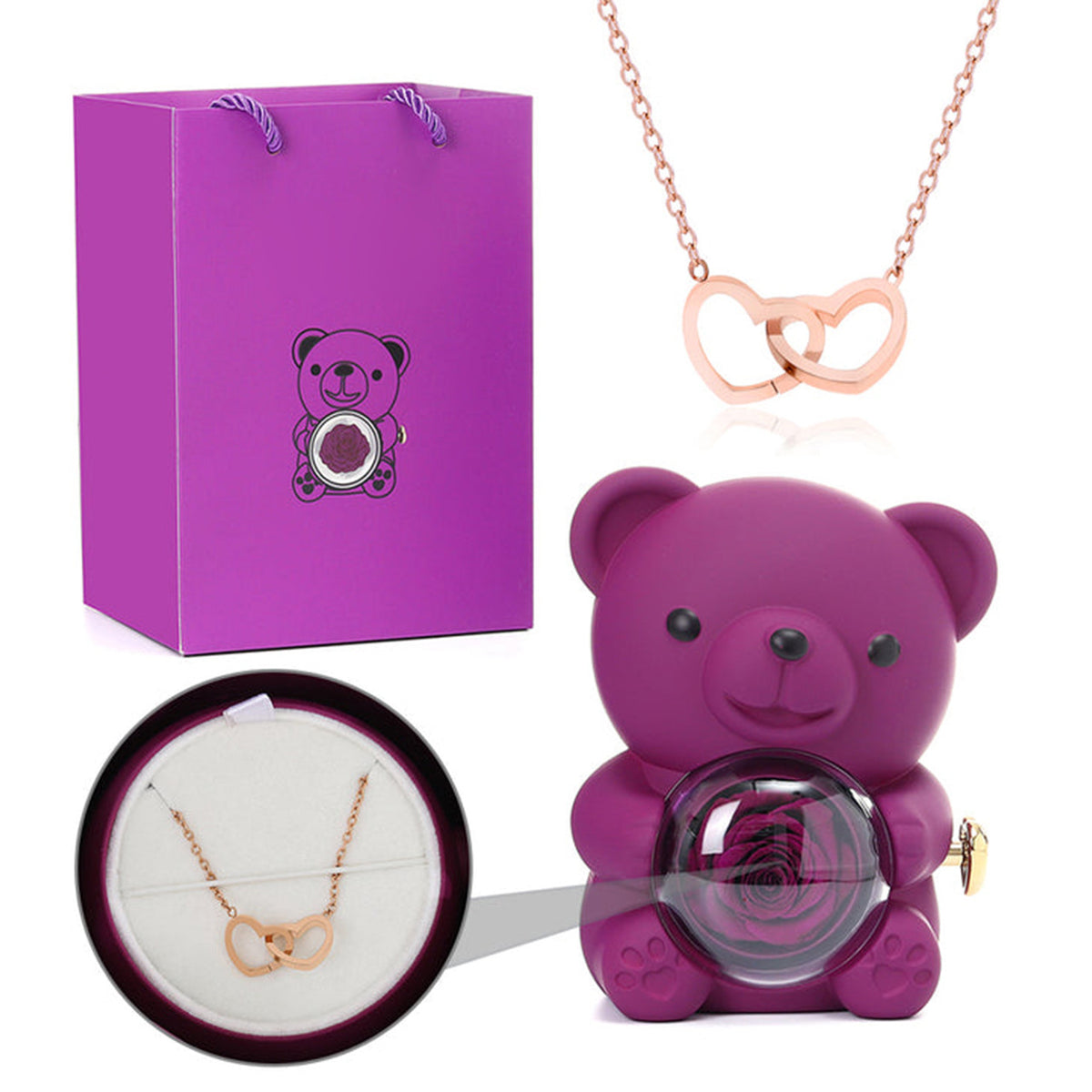 Teddy Bear Eternal Rose