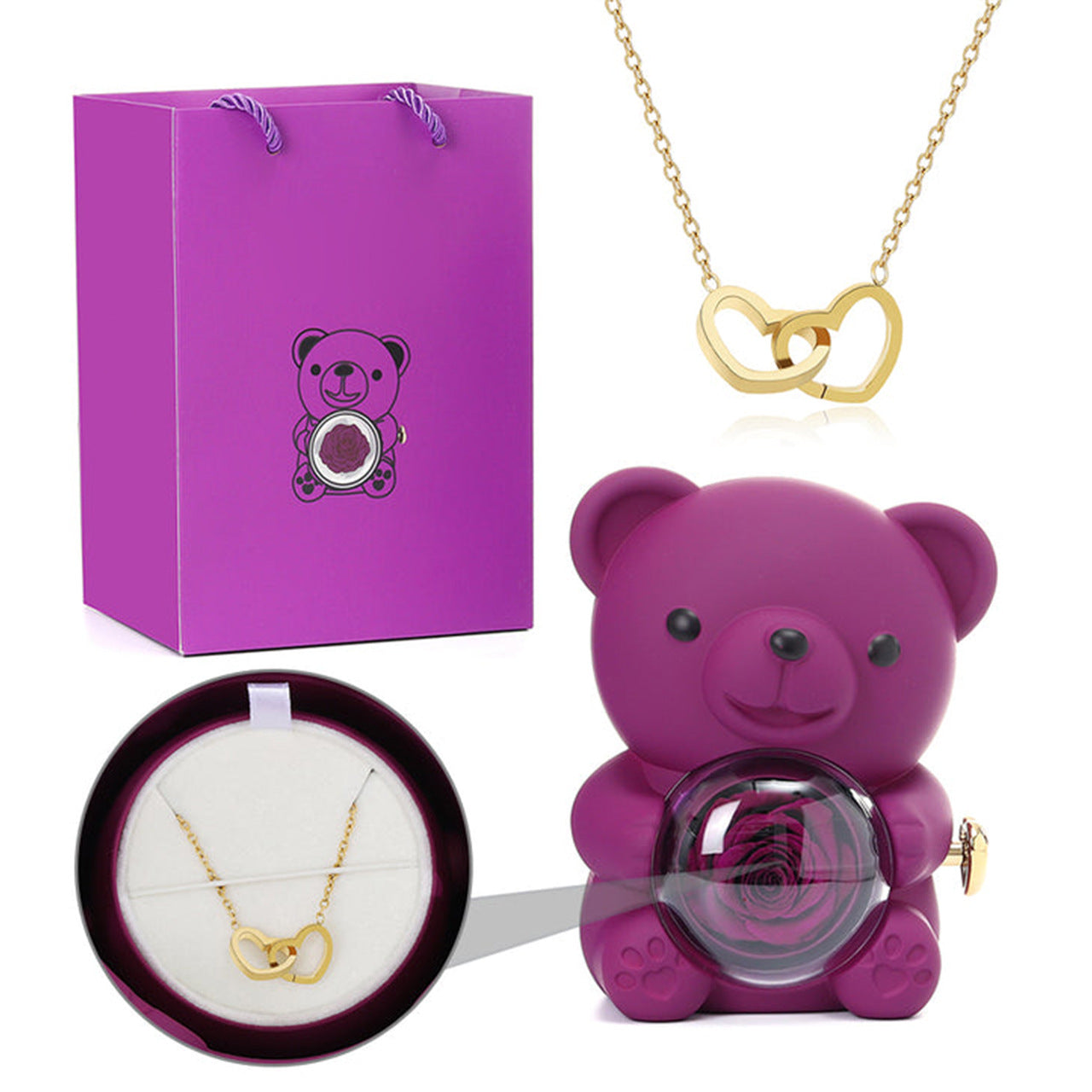 Teddy Bear Eternal Rose