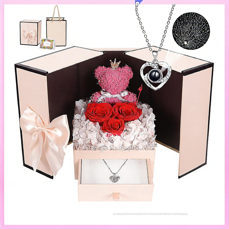 Teddy Bear Eternal Rose