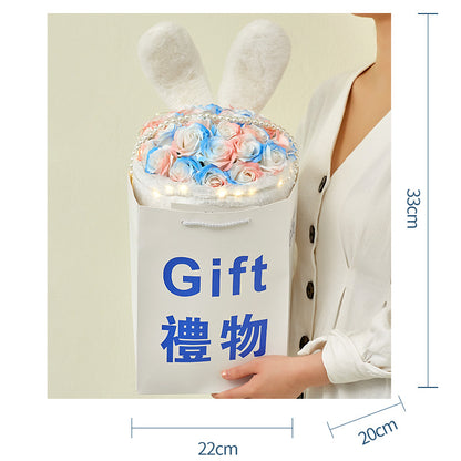 Cute Rabbit Ear Rose Soap Flower Bouquet