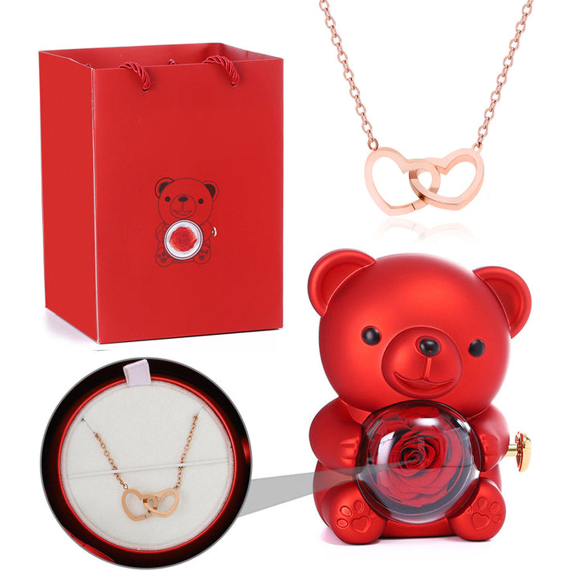 Teddy Bear Eternal Rose