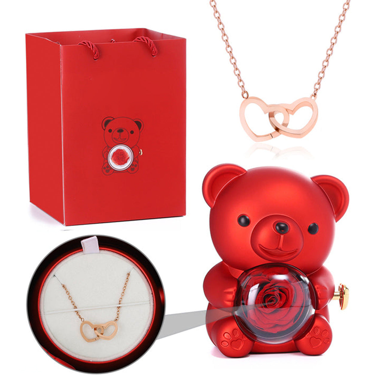 Teddy Bear Eternal Rose