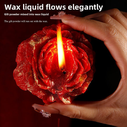 Rose and peony low-temperature candles