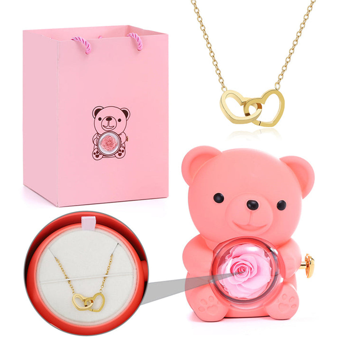 Teddy Bear Eternal Rose