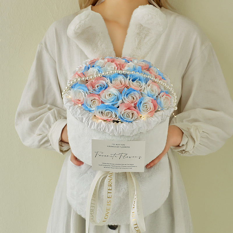 Cute Rabbit Ear Rose Soap Flower Bouquet